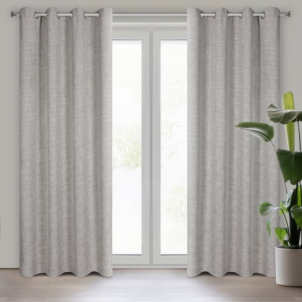 Færdiglavet gardin med øjer ROMA 140x250 Eurofirany beige hygge
