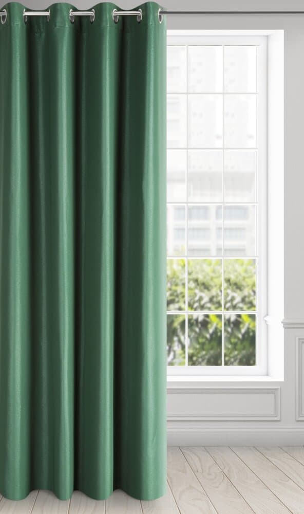 Færdiglavet gardin med øjer ESSME 140x250 Eurofirany grøn jacquardvævning med glans
