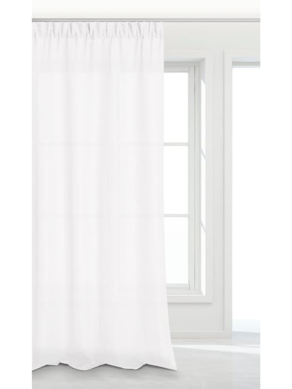 Färdig gardin på tejp VIVA 140x270 semi-blackout vit