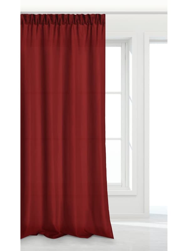 Valmiit verhot teipillä VIVA 140x270 puolipimennys punainen