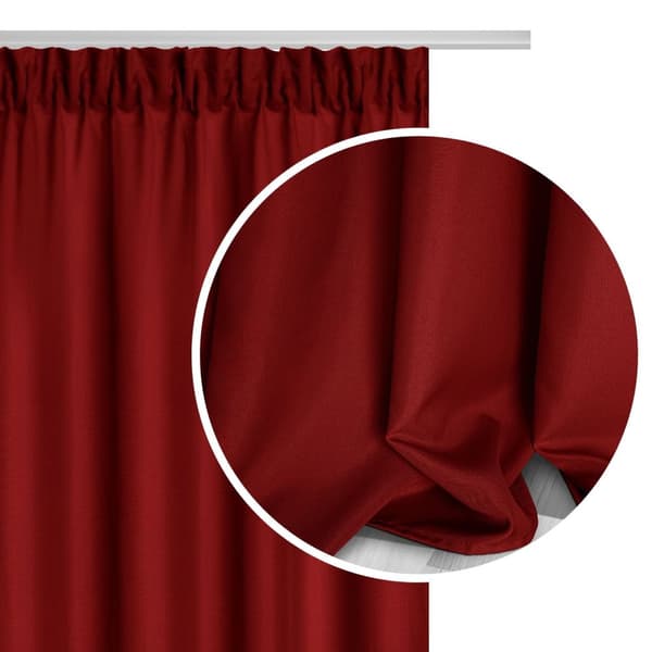 Valmiit verhot teipillä VIVA 140x270 puolipimennys punainen