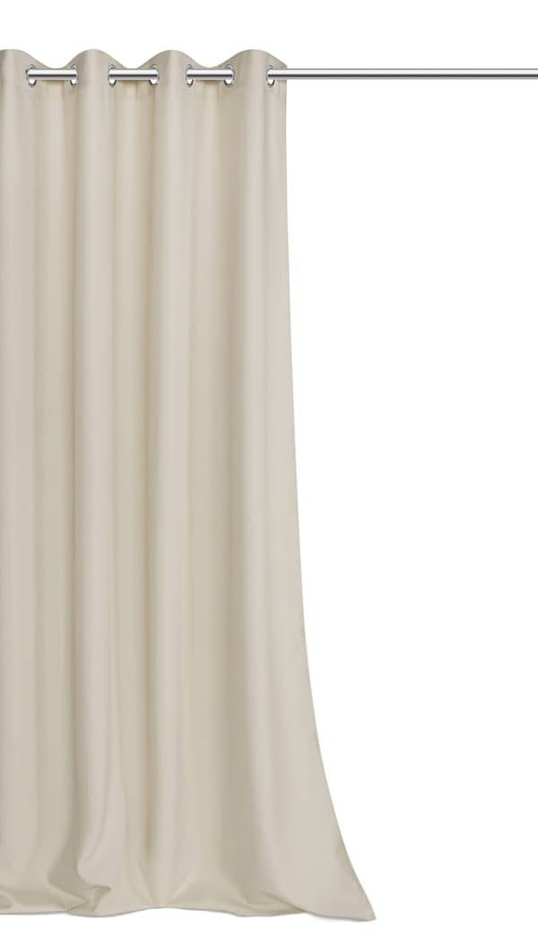 Färdig gardin med öljetter VIVA 140x250 ljus beige
