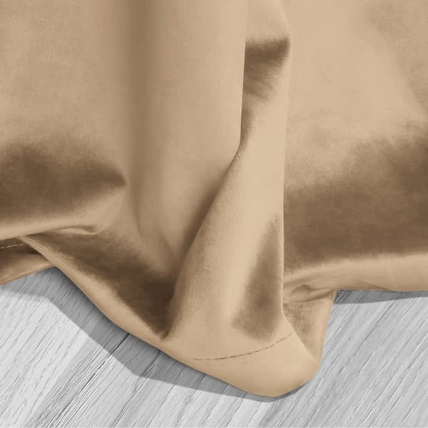 Færdiglavet gardin med øjer VELVET SOFT 140x250 fløjl beige