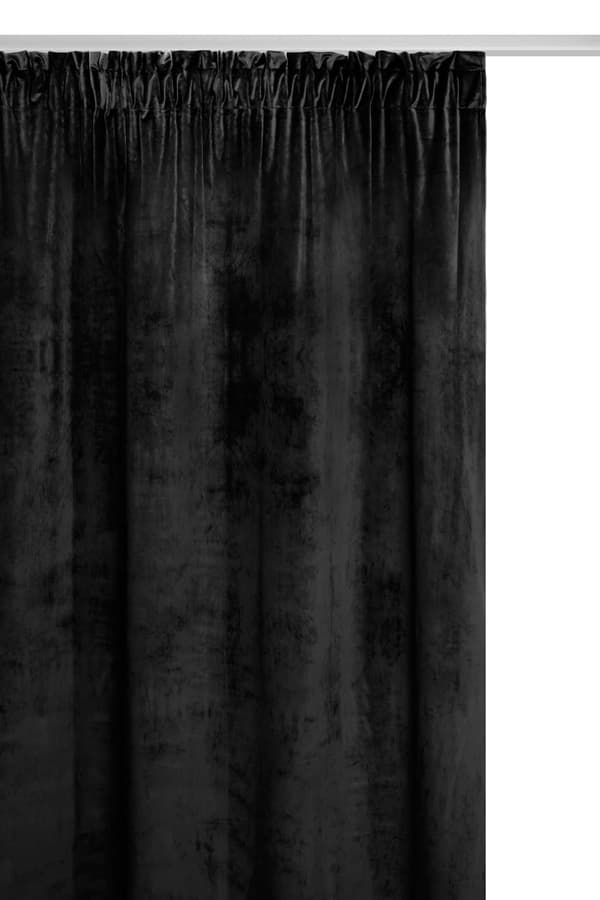 Valmis verho teipillä VELVET SOFT 140x270 samettimusta