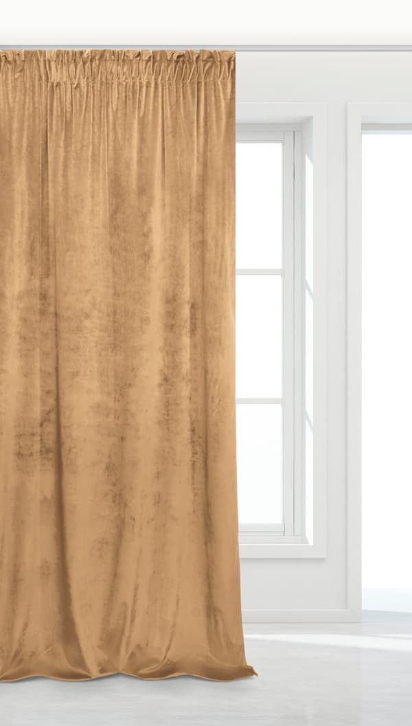 Valmis verho teipillä VELVET SOFT 140x270 samettihunaja