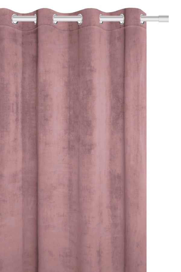 Färdig gardin med öljetter VELVET SOFT 140x250 sammetspulver