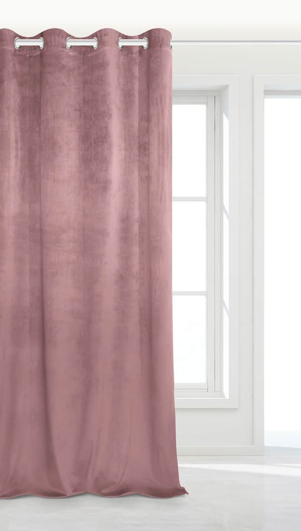 Färdig gardin med öljetter VELVET SOFT 140x250 sammetspulver