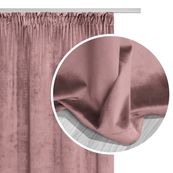 Færdiglavet gardin på tape VELVET SOFT 140x300 fløjlspulver
