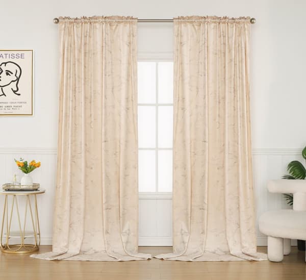 Valmis verho teipillä MARMY 140x270 veluuri puolipimennys vaalea beige