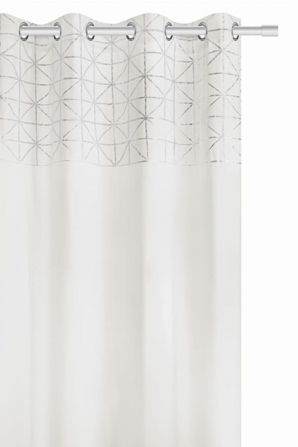 Færdiglavet gardin med øjer GLOSSY 140x250 fløjl semi-mørklægning hvid