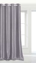 Miniatyrbillede 3 af 4: Færdiglavet gardin med øjer HÅRDT 140x250 mørklægningsjacquard sølv