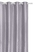Miniatyrbillede 4 af 4: Færdiglavet gardin med øjer HÅRDT 140x250 mørklægningsjacquard sølv