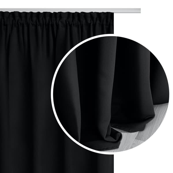 Valmis verho teipillä HOLD 140x270 blackout musta