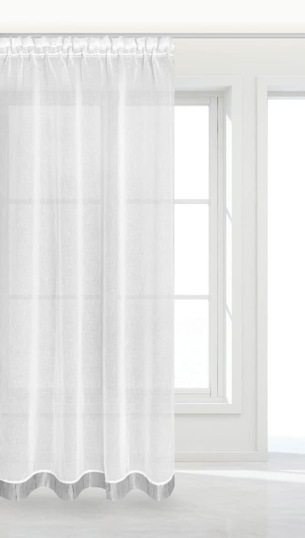Valmis verho teipillä STONE 300x270 valkoinen koristeteipillä