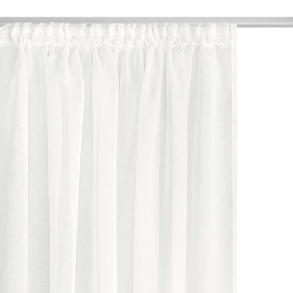 Färdig gardin på tejp CELIA 140x270 vit med spets