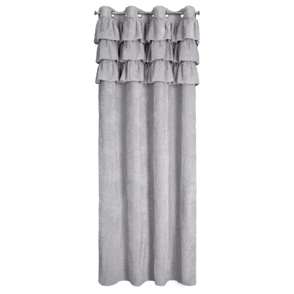 Färdig gardin med öljetter AGIS 140x250 Eurofirany silver mohair volanger