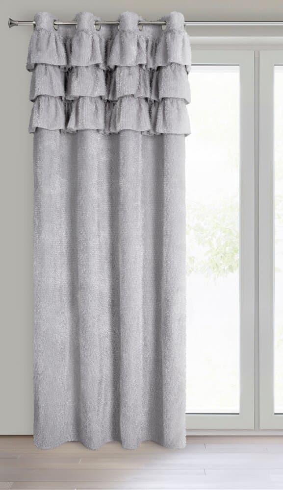 Färdig gardin med öljetter AGIS 140x250 Eurofirany silver mohair volanger