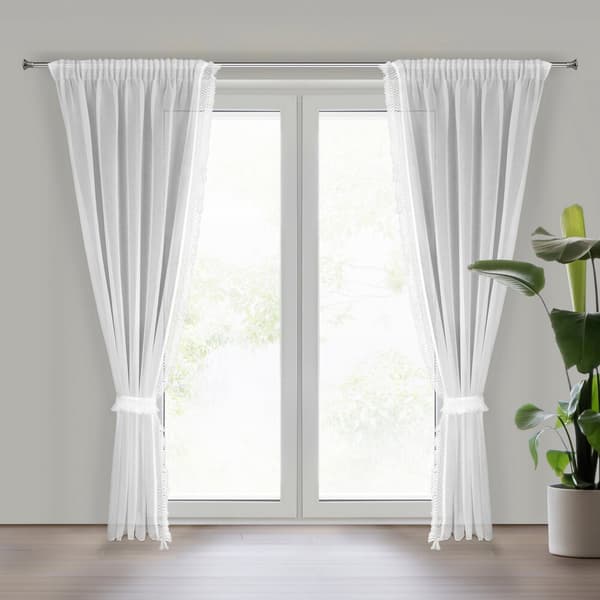 Färdig gardin på tejp KIRA 140x270 Eurofirany vit