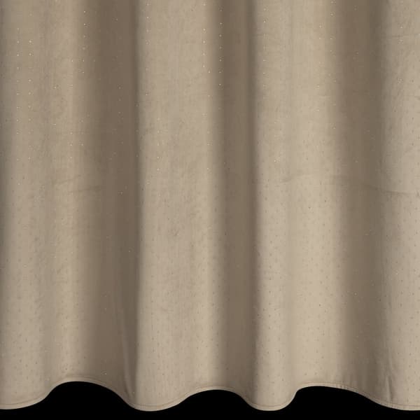 Færdiglavet gardin med øjer ARIADNA 140x250 Eurofirany beige fløjl dekoreret med rhinestones