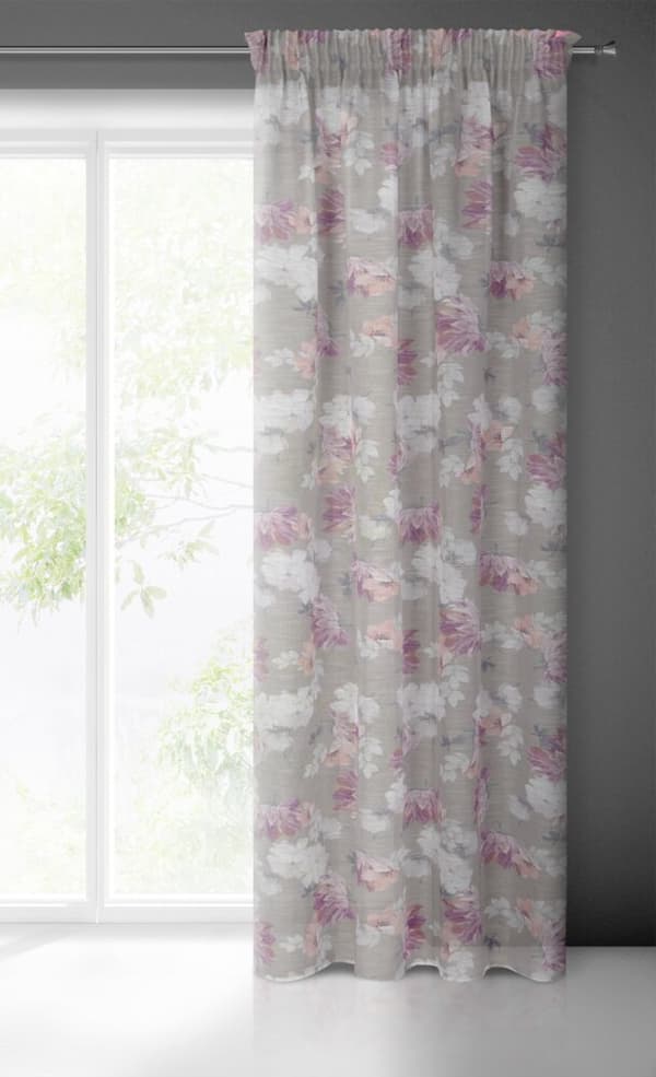 Färdig gardin på tejp SHERRY 140x300 Eurofirany silver