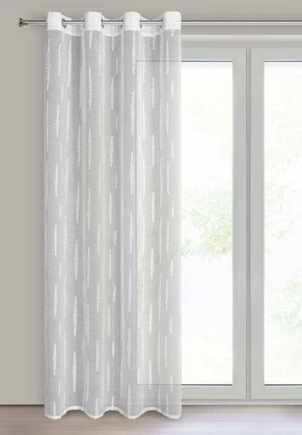 Färdig gardin med öljetter ALENI 140x250 Eurofirany vit