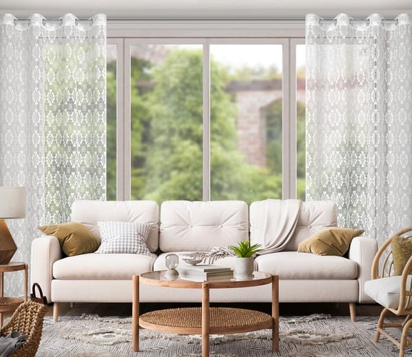 Färdig gardin med öljetter IGA 140x250 Eurofirany vit