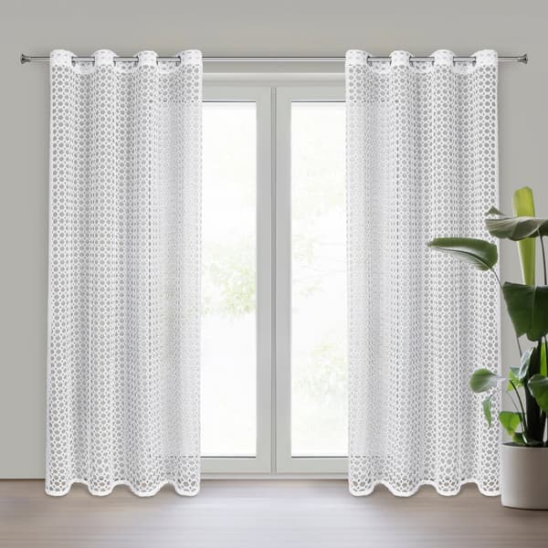 Färdig gardin med öljetter CARMEN 140x250 Eurofirany vit