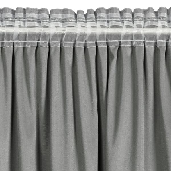Valmis verho teipillä CARLI 140x270 Eurofirany sametti hopea röyhelöt zirkonit
