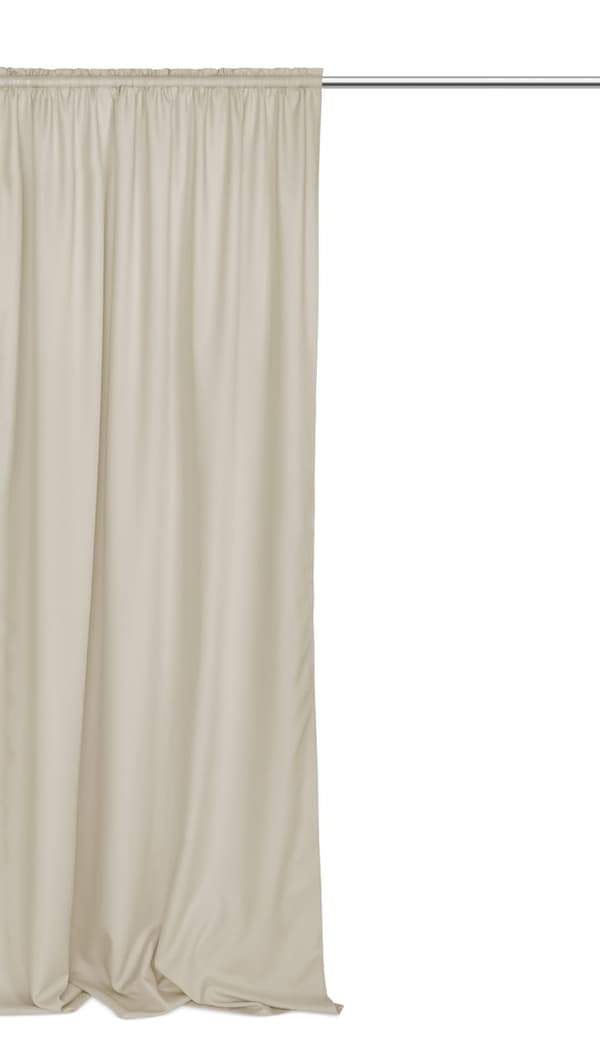 Färdiggjord gardin på tejp VIVA 140x300 semi-blackout ljus beige