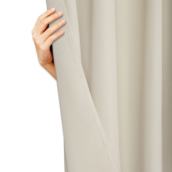Färdiggjord gardin på tejp VIVA 140x300 semi-blackout ljus beige