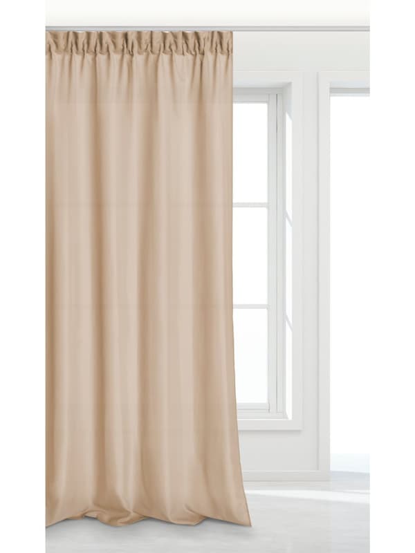 Färdiggjord gardin på tejp VIVA 140x270 semi-blackout beige