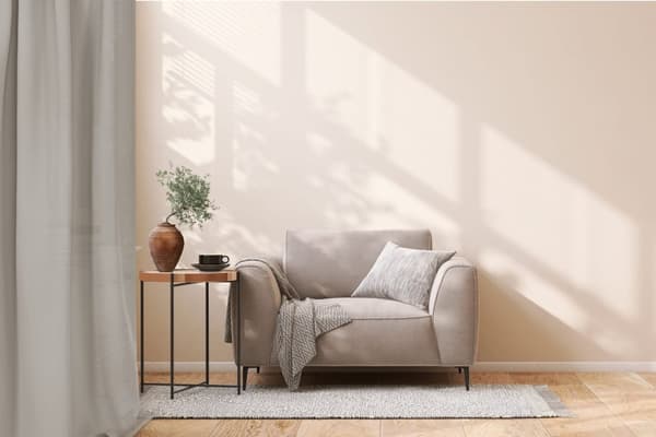 Færdiglavet gardin med øjer HOLD 140x250 mørklægning mørk beige