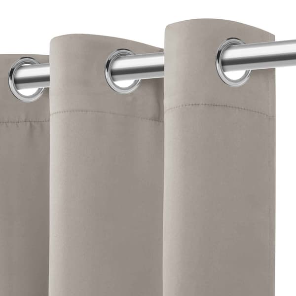 Færdiglavet gardin med øjer HOLD 140x250 mørklægning mørk beige