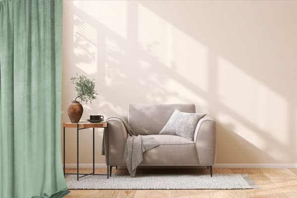 Færdiglavet gardin på tape VELVET SOFT 140x300 fløjlssalvie