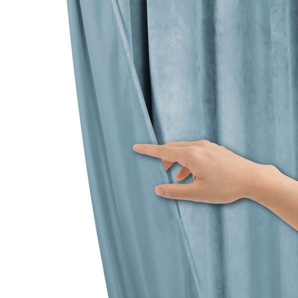 Valmis verho teipillä VELVET SOFT 140x300 veluurisininen