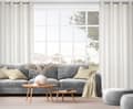 Miniatyrbillede 8 af 8: Færdiglavet gardin med øjer ALETA 135x250 Eurofirany lys beige