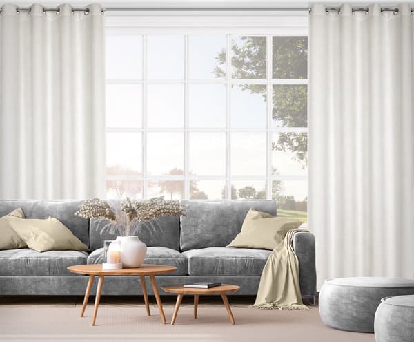 Færdiglavet gardin med øjer ALETA 135x250 Eurofirany lys beige