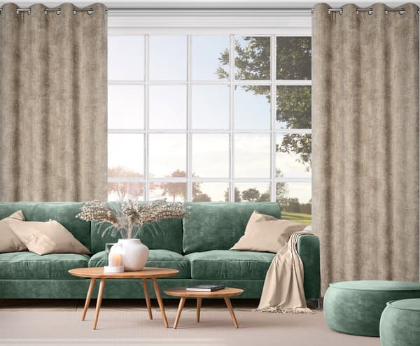 Færdiglavet gardin med øjer ALETA 135x250 Eurofirany beige