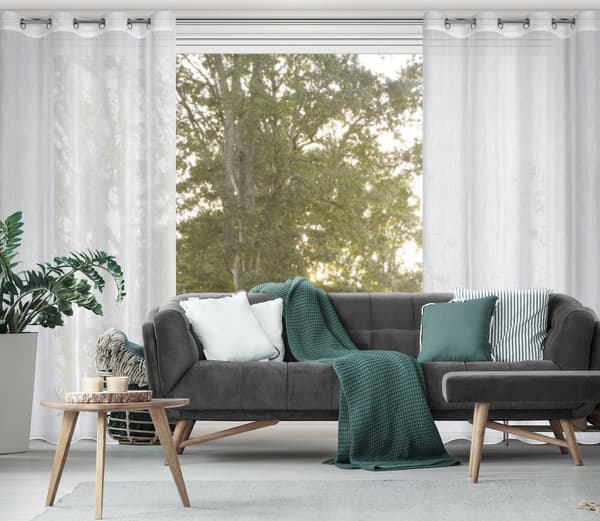Valmis verho silmukoilla ANNA 140x250 Eurofirany valkoinen