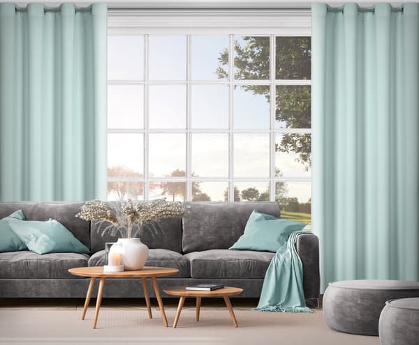Færdigsyet gardin med øjer RITA 140x250 Eurofirany lys sølv