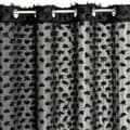 Miniatyrbillede 4 af 8: Færdiglavet gardin med øjer AURELIA 135x250 Eva Minge Eurofirany sorte chiffon pomponer