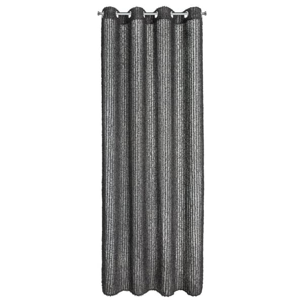 Valmiit verhot silmukoilla SELMA 135x250 Eva Minge Eurofirany musta sifonki mohair levitysraidat