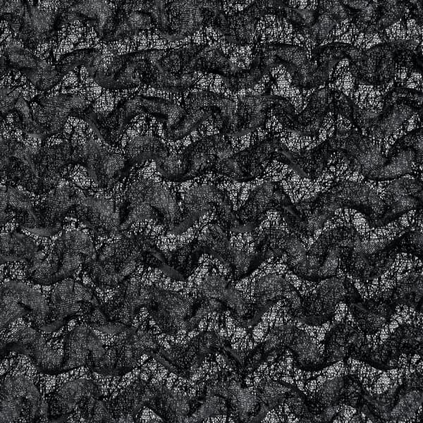 Færdiglavet gardin med øjer TIFFANY 135x250 Eva Minge sort chiffon mohair trådflæser