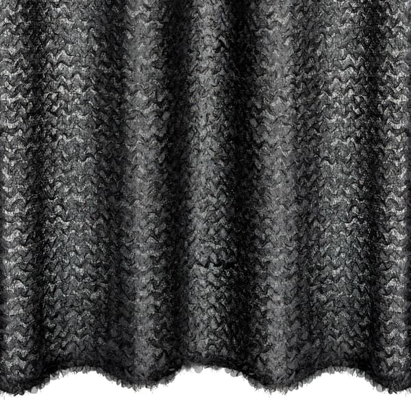 Færdiglavet gardin med øjer TIFFANY 135x250 Eva Minge sort chiffon mohair trådflæser