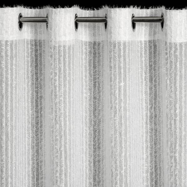 Færdiglavet gardin med øjer SELMA 135x250 Eva Minge Eurofirany hvid chiffon mohair påføringsstriber