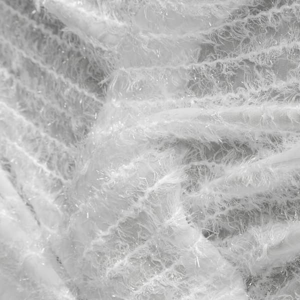 Færdiglavet gardin med øjer SELMA 135x250 Eva Minge Eurofirany hvid chiffon mohair påføringsstriber
