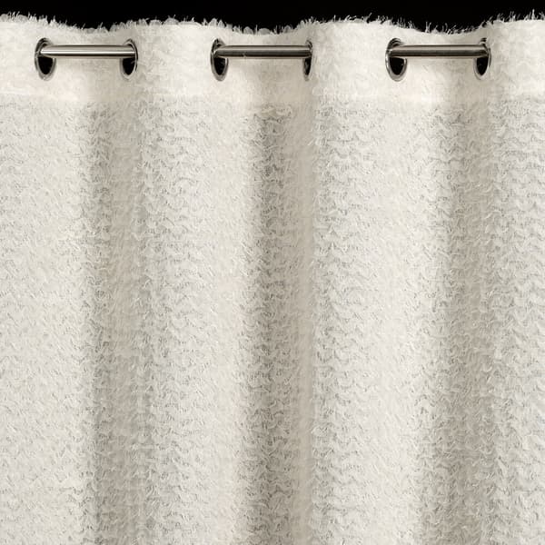 Færdiglavet gardin med øjer TIFFANY 135x250 Eva Minge creme chiffon mohair trådflæser