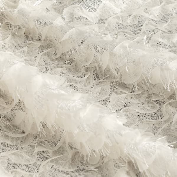 Færdiglavet gardin med øjer TIFFANY 135x250 Eva Minge creme chiffon mohair trådflæser