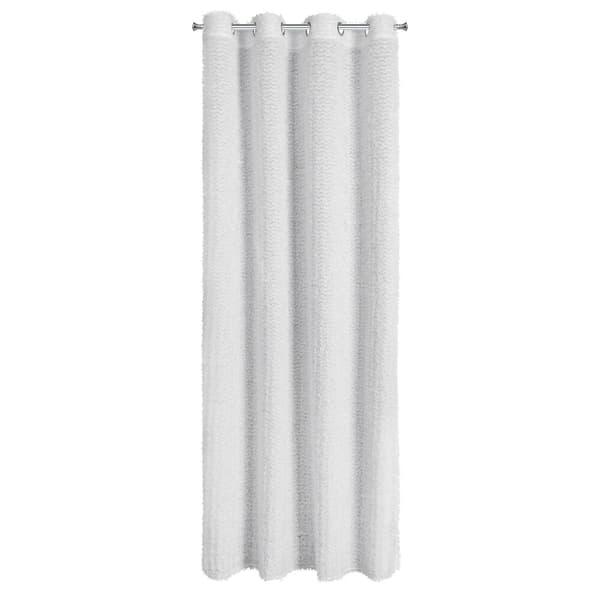 Færdiglavet gardin med øjer TIFFANY 135x250 Eva Minge hvid chiffon mohair trådflæser