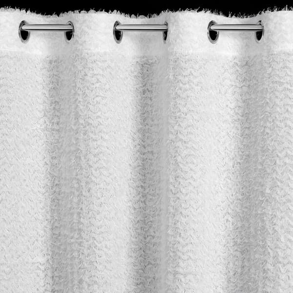 Færdiglavet gardin med øjer TIFFANY 135x250 Eva Minge hvid chiffon mohair trådflæser